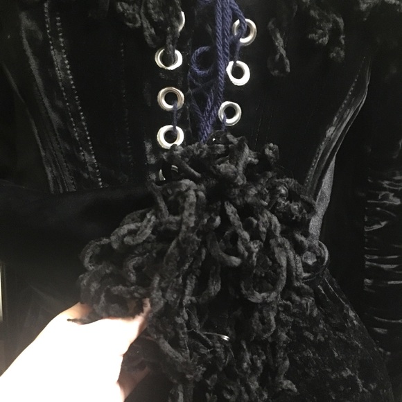 Catwalk Collection London England Velvet Corset Jacket - Picture 5 of 6